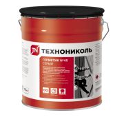 Герметик бутил-каучуковый ТехноНИКОЛЬ №45 серый ведро 16 кг