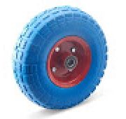 Колесо PU 1002 полиуретан «СИНЕЕ» для тележки (10