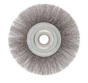 Щетка для УШМ, 175 мм, посадка 22.2 мм, плоская, витая проволока 0.3 мм Сибртех