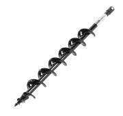 Шнек для грунта ER-80, диаметр 80мм, длина 800мм,соединение 20мм, съёмный нож// Denzel