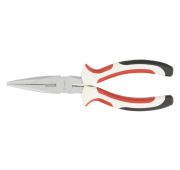 Длинногубцы прямые WHite Nickel, 180 мм, никелированные, трехкомпонентные рукоятки Matrix