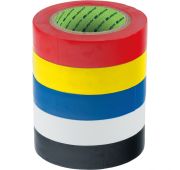 Набор изолент ПВХ цветных 15 мм х 10 м, в упаковке 5 шт, 130 мкм Matrix