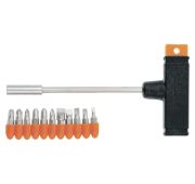 Отвертка с Т-образной ручкой, набор бит, 11 шт, Sparta