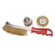 Набор щеток для дрели, 3 шт, 1 плоская, 65 мм, 50 мм «чашка», ручная металлическая Matrix