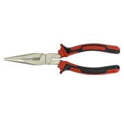 Длинногубцы прямые Nickel, 200 мм, никелированные, двухкомпонентные рукоятки Matrix