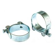 Хомуты металлические, силовые 52-55 мм, ширина 22 мм, шарнирный, W1, 2 шт Сибртех