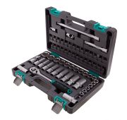 Набор инструментов, 1/2, CrV, пластиковый кейс, 60 предметов Stels