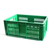 Ящик прямоугольный 600х400х250 перфорирован (зеленый)