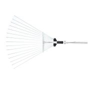 Грабли веерные стальные, 155 - 520 х 1200 - 1550 мм, 15 зубьев, раздвижные, стальной черенок, Palisa