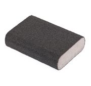 Губка для шлифования, 100 х 70 х 25 мм, овал, твердая, P 100 Matrix
